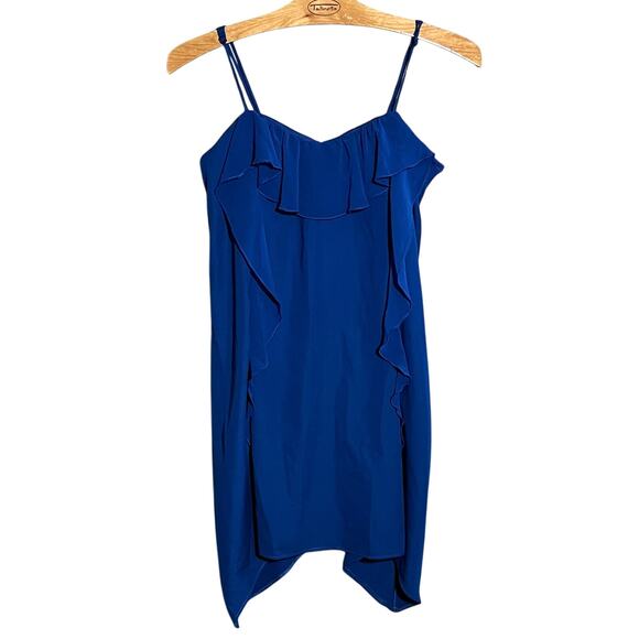 JustFab Royal Blue Ruffled Dress, Size M – New with Tags, Good Condition - Picture 2 of 10